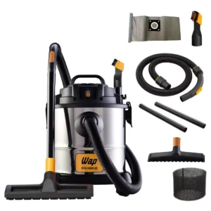 Aspirador de Pó e Água Wap GTW Inox 20 1600w 20 Litros Amarelo e Preto 220V